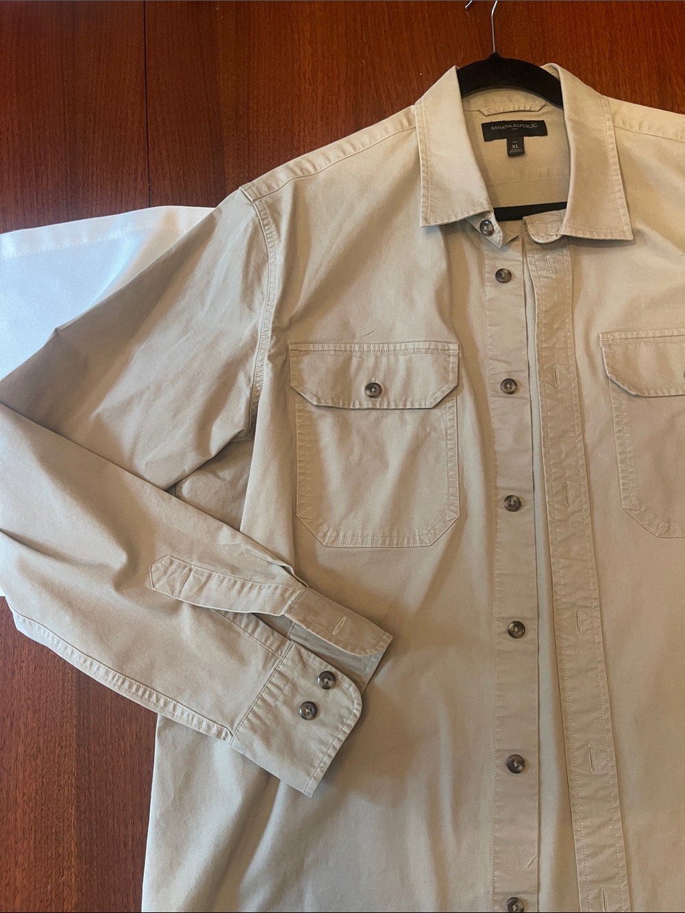 Banana Republic Beige Utility Shirt Jacket